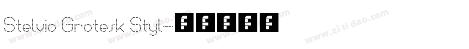 Stelvio Grotesk Styl字体转换